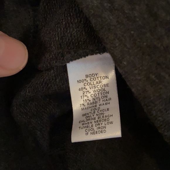 Loft Charcoal To with taupe collar. It has a side Zipper never worn. - Picture 7 of 8